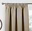 Home Curtains Athos Blackout 54w x 54d" (137x137cm) Natural Pencil Pleat Curtains (PAIR)