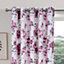 Home Curtains Betty Fully Lined Floral 46w x 54d" (117x137cm) Pink Eyelet Curtains (PAIR)