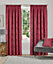 Home Curtains Buckingham Damask Fully Lined 45w x 48d" (114x122cm) Wine Pencil Pleat Curtains (PAIR)