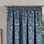 Home Curtains Buckingham Damask Fully Lined 45w x 54d" (114x137cm) Duckegg Blue Pencil Pleat Curtains (PAIR)