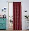 Home Curtains Buckingham Damask Fully Lined 45w x 84d" (114x213cm) Wine Pencil Pleat Door Curtain