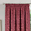 Home Curtains Buckingham Damask Fully Lined 45w x 84d" (114x213cm) Wine Pencil Pleat Door Curtain