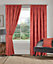 Home Curtains Buckingham Damask Fully Lined 65w x 72d" (165x183cm) Terracotta Pencil Pleat Curtains (PAIR)