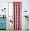 Home Curtains Buckingham Damask Fully Lined 65w x 84d" (165x213cm) Pink Pencil Pleat Door Curtain