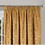 Home Curtains Buckingham Damask Fully Lined 90w x 90d" (229x229cm) Gold Pencil Pleat Curtains (PAIR)