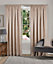Home Curtains Buckingham Damask Fully Lined 90w x 90d" (229x229cm) Natural Pencil Pleat Curtains (PAIR)
