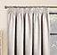 Home Curtains Camden Luxury Crushed Chenille Lined Blackout 90w x 108d" (229x274cm) Natural Pencil Pleat Curtains (PAIR)