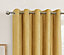 Home Curtains Canterbury Chenille Lined Blackout 65w x 72d" (165x183cm) Ochre Eyelet Curtains (PAIR)