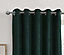 Home Curtains Canterbury Chenille Lined Blackout 90w x 90d" (229x229cm) Dark Green Eyelet Curtains (PAIR)