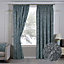 Home Curtains Darcy Lined 65w x 72d" (165x183cm) Grey Pencil Pleat Curtains (Pair)