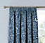 Home Curtains Darcy Lined 65w x 90d" (165x229cm) Navy Pencil Pleat Curtains (Pair)