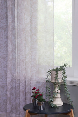 Home Curtains Dixie Voile Single Slot top Panel 59w x 81d" (150x206cm) Natural