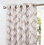 Home Curtains Halo Lined 90w x 108d" (229x274cm) Natural Eyelet Curtains (PAIR)
