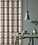 Home Curtains Hudson Woven Check Fully Lined 65w x 54d" (165x137cm) Red Eyelet Curtains (PAIR)