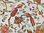 Home Curtains Kensington Fully Lined Botanical 65w x 84d" (165x213cm) Terracotta Door Curtain
