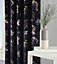 Home Curtains Lucia Thermal Interlined 90w x 90d" (229x229cm) Black Eyelet Curtains (PAIR)