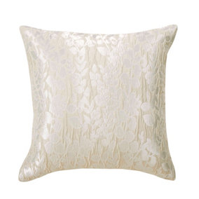 Home Curtains Mia Floral 18x18" (43x43cm) single filled cushion Cream