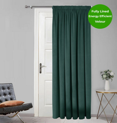 Home Curtains Montreal Fully Lined Soft Velour 45w x 84d