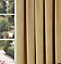 Home Curtains Montreal Super Soft Velour Fully Lined 45w x 72d" (114x183cm) Gold 3" Pencil pleat Curtains (PAIR)