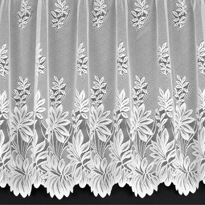 Home Curtains Natasha Net 400w x 137d CM Cut Lace Panel White