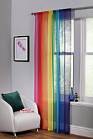 Home Curtains Pride Voile Slot Top Panel 59w x 54d" (150x137cm) Multi (1)