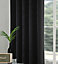 Home Curtains Rossi Blackout Lined 65w x 72d" (165x183cm) Charcoal Eyelet Curtains (PAIR)