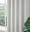 Home Curtains Spencer Faux Wool Blackout 90w x 90d" (229x229cm) Natural Lined Eyelet Curtains (PAIR)