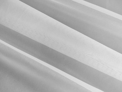 Home Curtains Sue 28 Gauge Plain Voile Lead Weighted Net  200w x 115d CM Cut Panel White