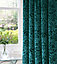 Home Curtains Taylor Velour Interlined 90w x 90d" (229 x 229cm) Green Pencil Pleat Curtains (PAIR)
