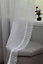 Home Curtains Tiffany Voile with Macrame Edge 55w x 48d" (140x122cm) White Pencil Pleat Curtains (PAIR) With Tiebacks Included