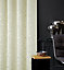 Home Curtains Victoria Metallic 108w x 90d" (274x229cm) Cream Eyelet Curtains (PAIR)
