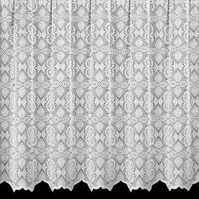 Home Curtains Westminster Net 400w x 115d CM Cut Lace Panel White