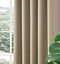 Home Curtains Woven Blockout 45w" x 54d" (114x137cm) Latte Pencil Pleat Curtains (PAIR)