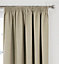 Home Curtains Woven Blockout 65w" x 72d" (165x183cm) Latte Pencil Pleat Curtains (PAIR)