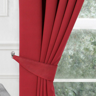 Home Curtains Woven Tiebacks Red (PAIR)