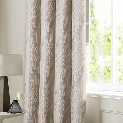 Home Curtains Zen Metallic Detailed Fully Lined 45w x 54d
