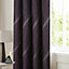 Home Curtains Zen Metallic Detailed Fully Lined 45w x 54d" (114x137cm) Plum Pencil Pleat Curtains (PAIR)