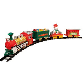 Home Festive Battery Operated Musical Christmas Train Set Ornament- 330cm of Track