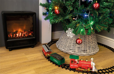 Home Festive Battery Operated Musical Christmas Train Set Ornament- 377cm of Track