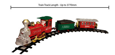 Home Festive Battery Operated Musical Christmas Train Set Ornament- 377cm of Track - 4