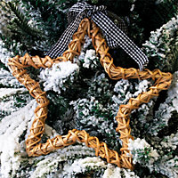 Home Festive Natural Wicker Hollow Star Ornament