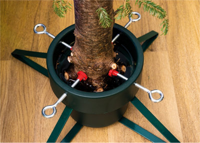 Home Festive Xmas Up to 2.1M Real Christmas Tree Stand Holder with Water Tank - 3