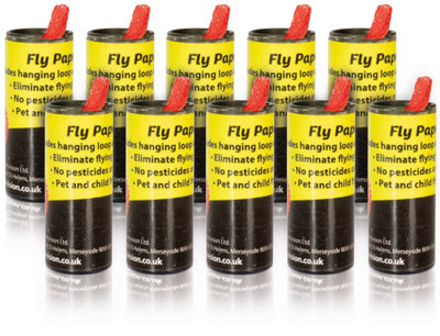 Home Garden Non Toxic Fly Insect Eliminator Paper with Hanging Loop ...