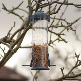 Home Garden Outdoor Hanging Seed Nut Bird Animal Tube Feeder Feeding Station