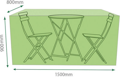 Home Garden Outdoor Water Resistant Green Bistro Patio Table Furniture Set Cover
