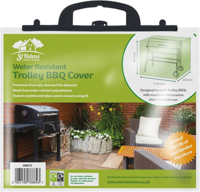 Home Garden Water Resistant Outdoor Trolley BBQ Barbeque Green Cover Protector