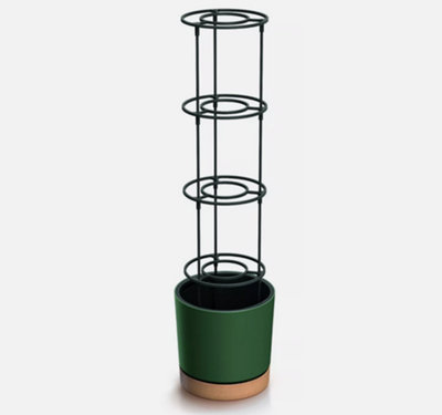 Home Grower Pot Tomato Growing Support Garden Indoor Outdoor Lid Pine green W29.2cm x H28.3cm