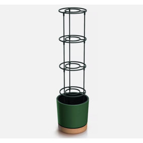 Home Grower Pot Tomato Growing Support Garden Indoor Outdoor Lid Pine green W29.2cm x H28.3cm