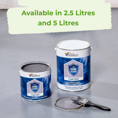 HOME GUARD FLOOR PAINT LIGHT GREY 2.5 LITRE