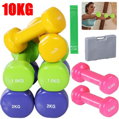Home Gym Workout Set 10kg Dumbbell Fitness Weights Set for Men and Women